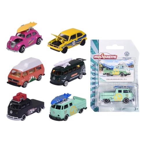 Majorette - Volkswagen The Originals Premium Cars - 1 von 6 zufälligen VW-Modellautos, Maßstab 1:64, mit offizieller VW Lizenz, hochdetaillierte Spielzeugautos Majorette - Volkswagen The Originals Premium Cars - 1 von 6 zufälligen VW-Modellautos, Maßstab 1:64, mit offizieller VW Lizenz, hochdetaillierte Spielzeugautos von Majorette