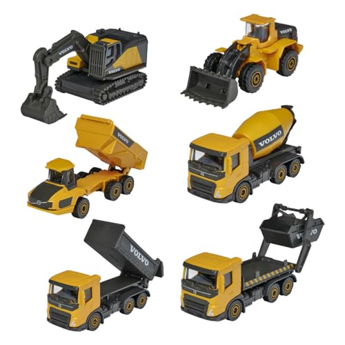 Majorette – Volvo Baustellenfahrzeuge 3er Set ; Spielzeugautos aus Metall, für Kinder ab 3 Jahren Majorette – Volvo Baustellenfahrzeuge 3er Set ; Spielzeugautos aus Metall, für Kinder ab 3 Jahren von Majorette