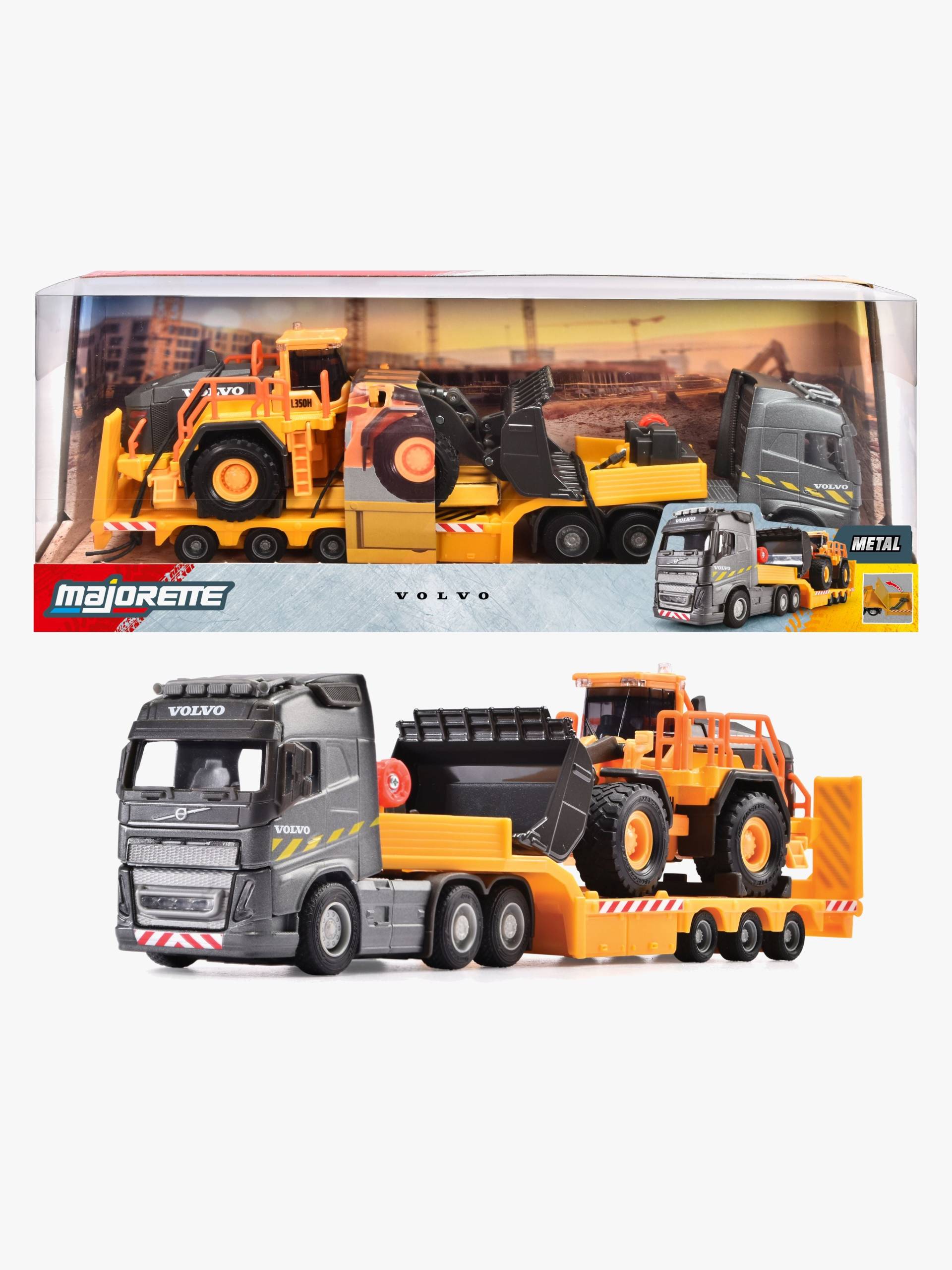 Majorette Volvo FH-16 Lastwagen mit L350H Radlader von Majorette