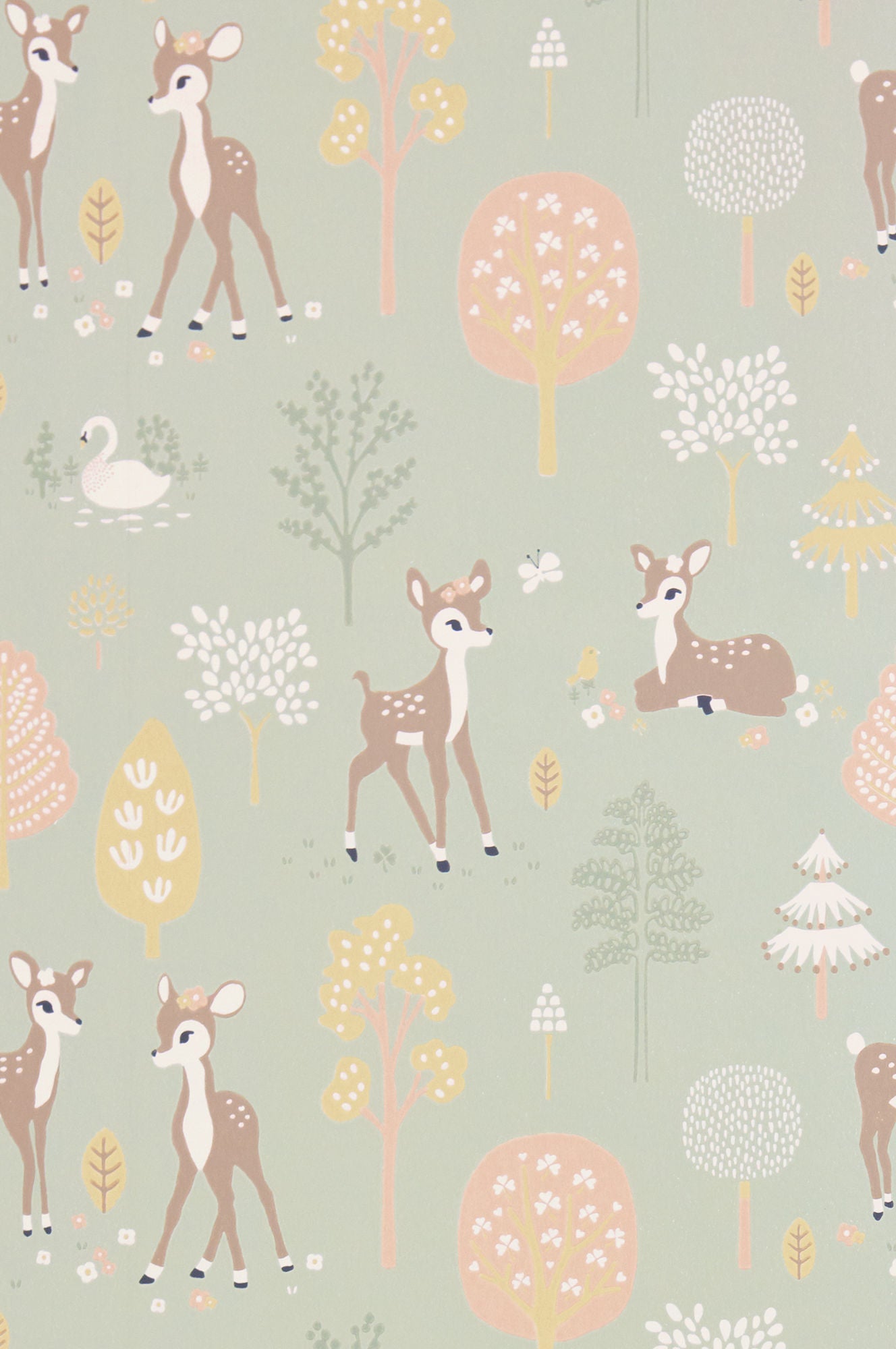 Majvillan Tapete Kinderzimmer, Golden Woods, Dusty Green, Kindertapete Majvillan Tapete Kinderzimmer, Golden Woods, Dusty Green, Kindertapete von Majvillan