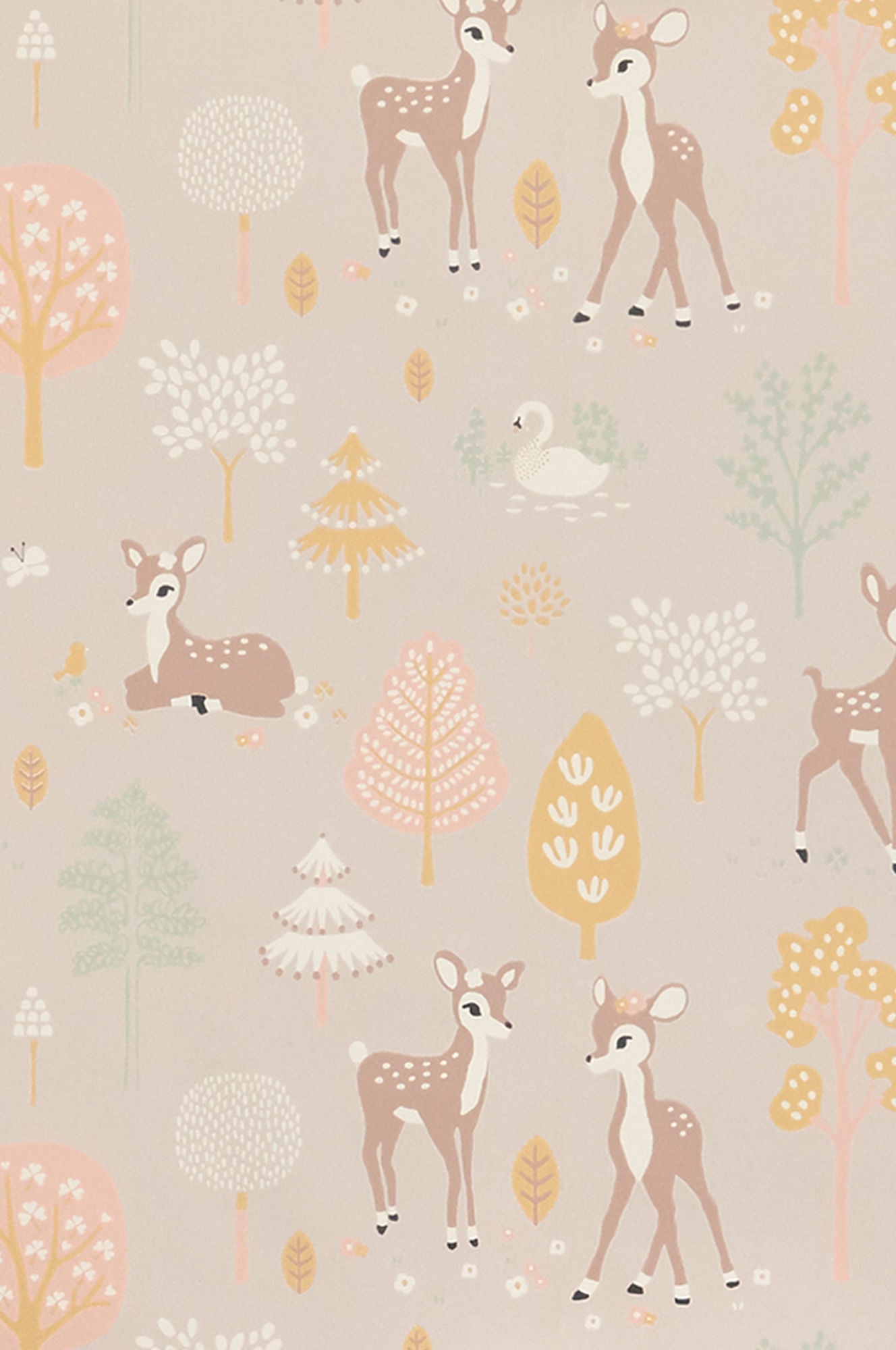 Majvillan Tapete Kinderzimmer, Golden Woods, Dusty Lilac, Kindertapete Majvillan Tapete Kinderzimmer, Golden Woods, Dusty Lilac, Kindertapete von Majvillan