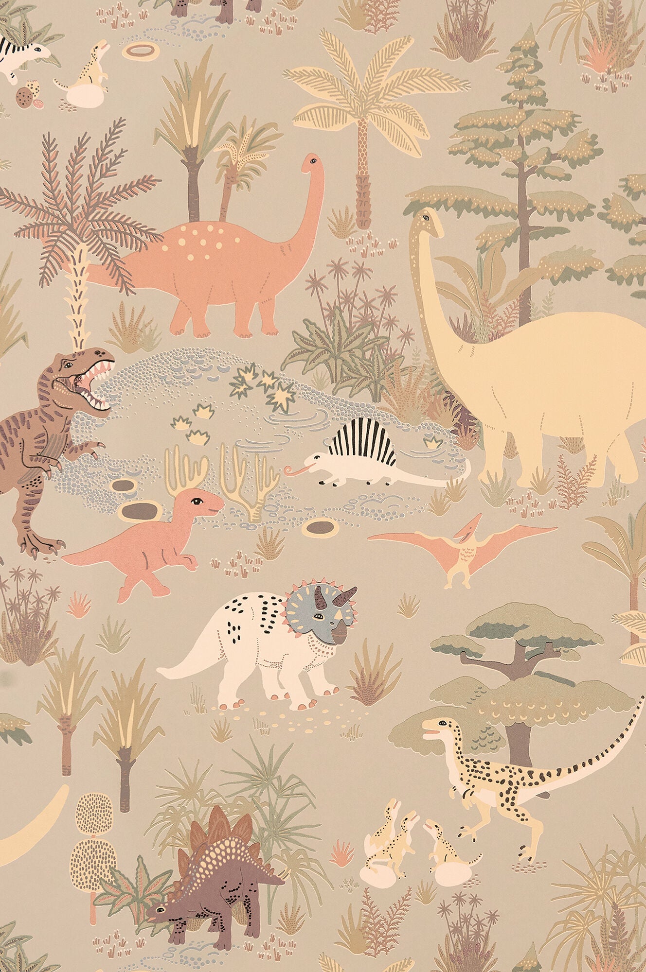 Majvillan Tapete Kinderzimmer, Dinosaur Vibes, Soft Green, Kindertapete Majvillan Tapete Kinderzimmer, Dinosaur Vibes, Soft Green, Kindertapete von Majvillan