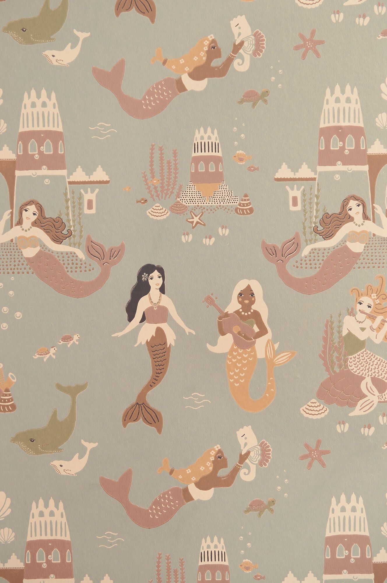 Majvillan Tapete Kinderzimmer, Mermaid Reef, Ocean Blue, Kindertapete Majvillan Tapete Kinderzimmer, Mermaid Reef, Ocean Blue, Kindertapete von Majvillan