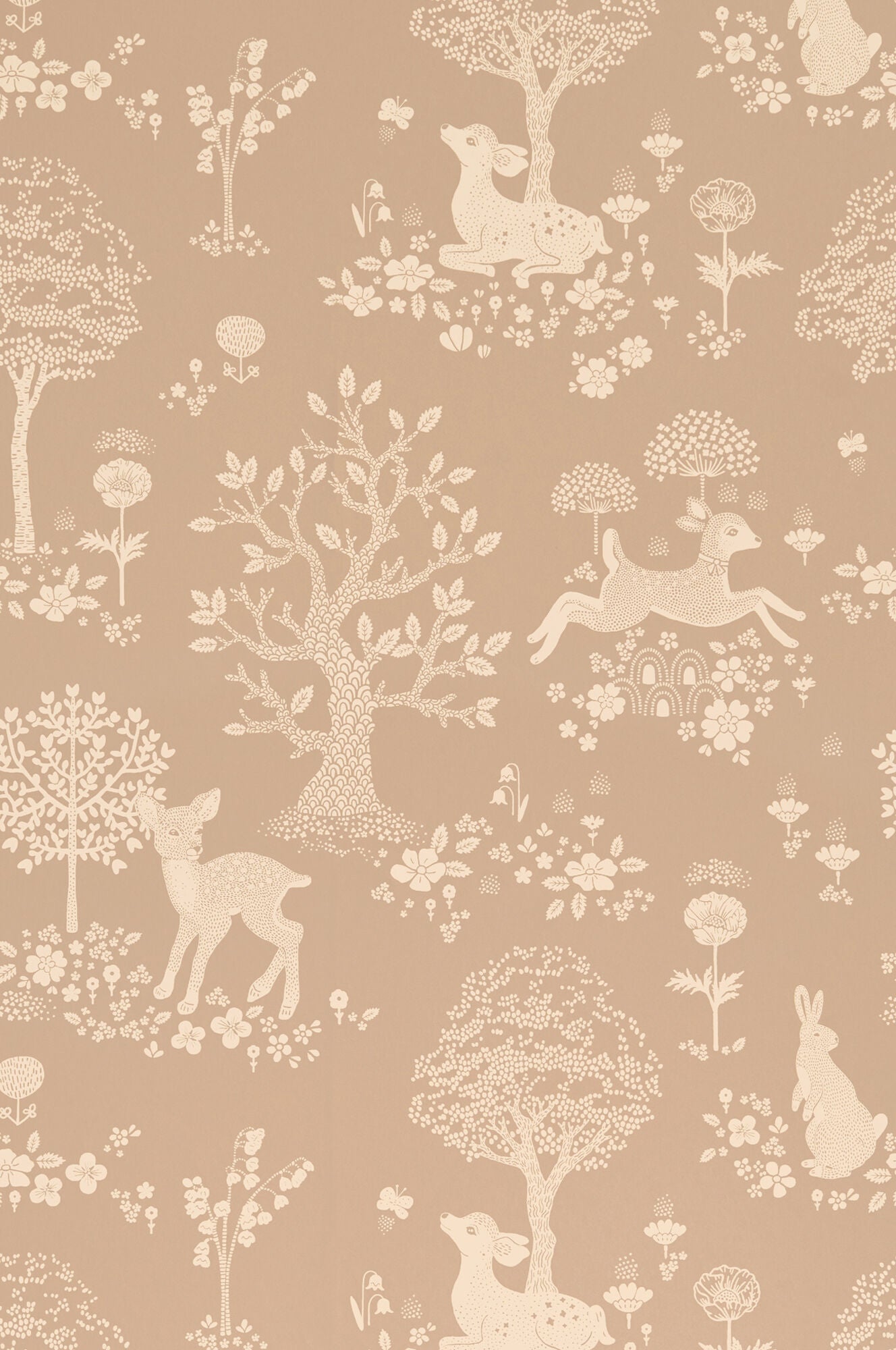 Majvillan Tapete Kinderzimmer, Summer Fields, Soft Brown, Kindertapete Majvillan Tapete Kinderzimmer, Summer Fields, Soft Brown, Kindertapete von Majvillan