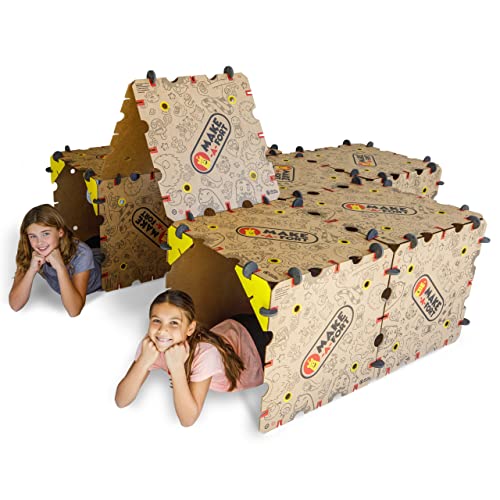 Make-A-Fort Explorer Kit - Große Festungen für Kinder ab 4 Jahren - Familienfreude beim Bauen von Festungen, Tunneln und mehr - Wiederverwendbar - Hergestellt in der Schweiz von Make-A-Fort