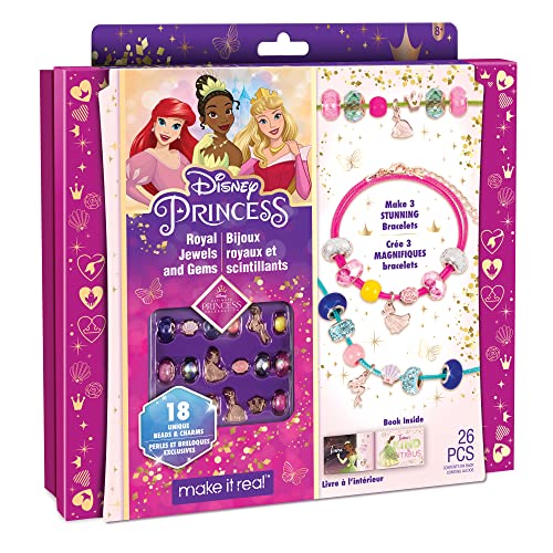 Make It Real Disney Prinzessin Armband-Bastelset einschließlich Anhänger aus Die kleine Meerjungfrau, Dornröschen und Prinzessin und der Frosch – Geschenke für Mädchen Make It Real Disney Prinzessin Armband-Bastelset einschließlich Anhänger aus Die kleine Meerjungfrau, Dornröschen und Prinzessin und der Frosch – Geschenke für Mädchen von Make It Real