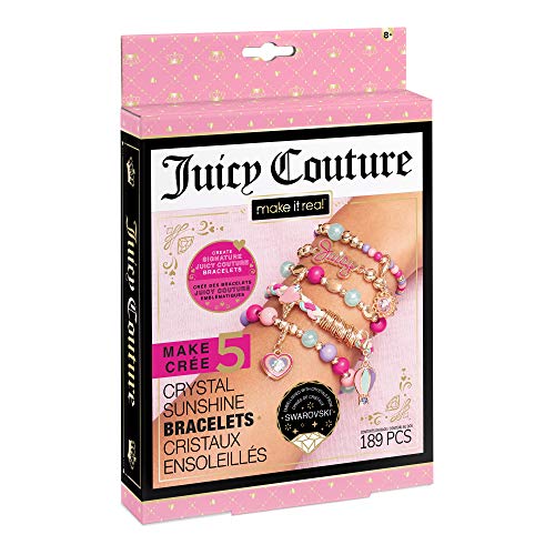 Make It Real Juicy Couture Armband-Bastelset - Sonnenschein-Anhänger mit Swarovski-Kristallen - Geschenke für Mädchen von Make It Real