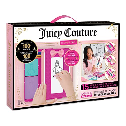 Make It Real Juicy Couture Modebörse - Modedesign-Set für Kinder - Kunstset mit Rubbelplatten, Aufklebern, Buntstiften & mehr - Geschenke für Mädchen Make It Real Juicy Couture Modebörse - Modedesign-Set für Kinder - Kunstset mit Rubbelplatten, Aufklebern, Buntstiften & mehr - Geschenke für Mädchen von Make It Real