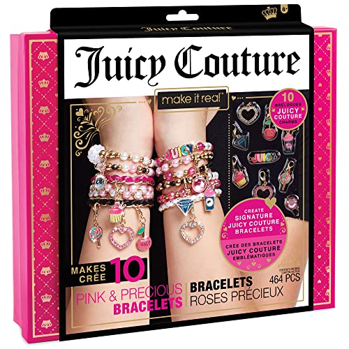Make It Real Juicy Couture XL Schmuckset Glam Pink: 10 Zauberhafte Armbänder zum Selbermachen mit Perlen, Anhängern, Kettchen und Bändern | Geschenk für Mädchen ab 8 Jahren von Make It Real