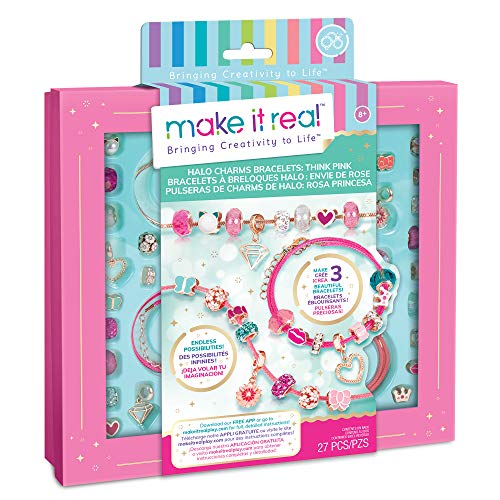 Make It Real Rosa Freundschaftsband-Set mit Halo-Anhängern und Perlen! - Kinderschmuck - Geschenke für Mädchen Make It Real Rosa Freundschaftsband-Set mit Halo-Anhängern und Perlen! - Kinderschmuck - Geschenke für Mädchen von Make It Real