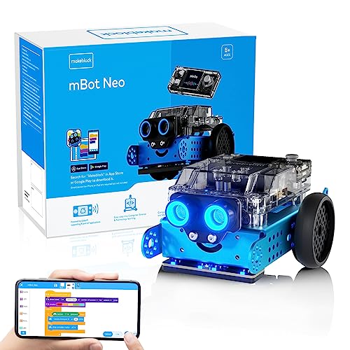 Makeblock mBot 2 Programmierbarer Roboter für Kinder, AI Roboter Spielzeug mit WiFi Fernbedienung, mit Scratch und Python Kompatibles, LED Licht und Musik, STEM Geschenk für Jungen Mädchen ab 8 Jahren von Makeblock