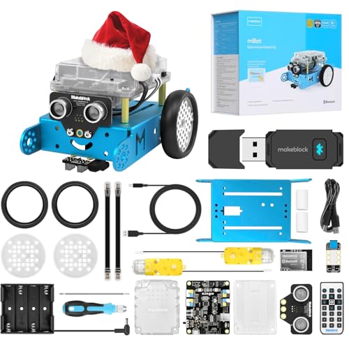 Makeblock mBot Robot Car STEM Spielzeug Programmierbares Roboticset mit Dongle Roboter Programmierbar mit Scratch/Arduino, Geschenke für Kinder, Programmieren Lernen mit APP Steuerung von Makeblock