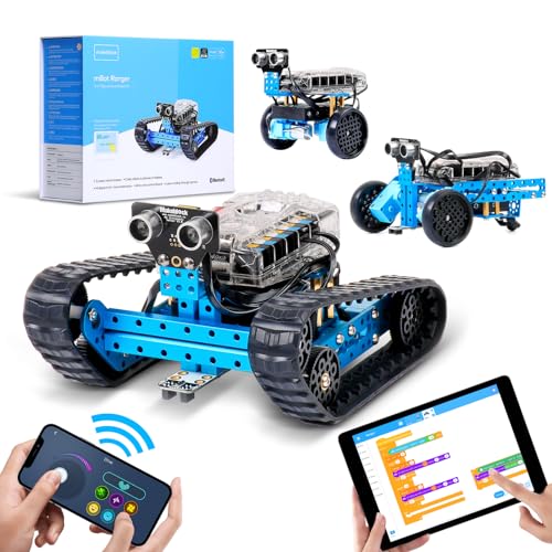 Makeblock mBot Ranger Roboter Programmierbarer 3 in 1, Geschenke für Kinder, Roboter Kinder Fernsteuerung, Programmierung Scratch/Arduino, Lernspiel STEM Spielzeug Programmieren Lernen von Makeblock