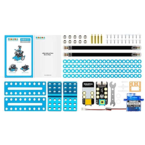 Makeblock mBot Zusatzpaket, Add-on Pack Servo Pack, Roboter 3-in-1 Erweiterungsset, 3 Formen, Tanzende/Kopfschüttelnde/Leuchtende Katze von Makeblock