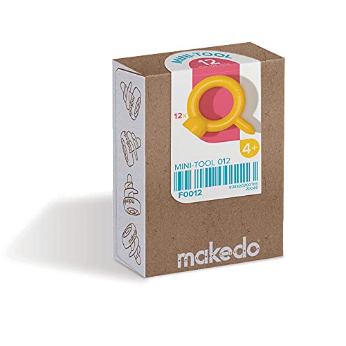 Makedo Mini Tool, Konstruktionsspielzeuge für Pappe, Kinderspiele ab 5, Mint-Lernspielzeug, perfekt für das kreative Spielen zu Hause (12 x Mini Tool) von Makedo