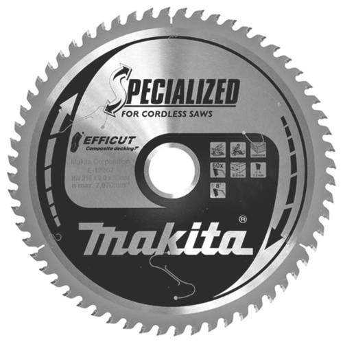 Makita E-12267 Kreissägeblatt 216 x 30 x 2mm Zähneanzahl: 60 1St. von Makita
