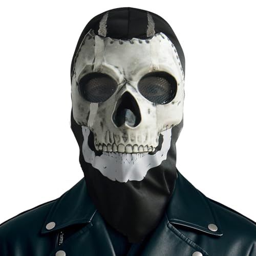 Geistermaske Sturmhaube Call of Duty Schädel Kabeljau Skelett Skimasken Karneval Halloween Kostüm MW2 Ghostface Kostüm Requisiten (04) von Makoike