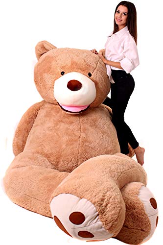MAKOSAS Riesen Teddybären - Kuscheltier großer Teddy Bär 340 cm - Für Babys - Geschenk Freundin, Geschenkideen Zum Geburtstag, Kinder, Jahrestag, Braun von MAKOSAS