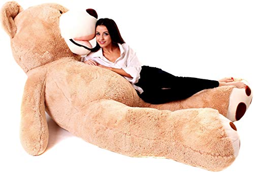 Teddybär Groß - Riesen 260 cm - Kuscheltier Für Babys - XXL Plüschtier Teddy Bär - Geschenk Freundin, Geschenkideen Zum Geburtstag, Kinder Zum Jahrestag - Braun von MAKOSAS