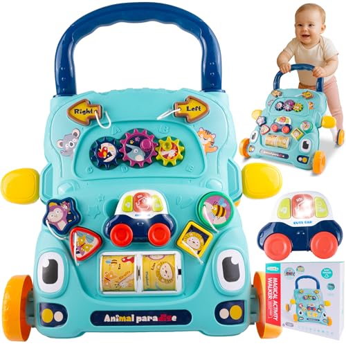 MalPlay Baby Lauflernwagen, Lauflernhilfe Kinderschieber Spielzeug Multifunktion, Kleinkinder, Baby Walker Spielzeug für Kinder, Spiel- und Laufwagenmusikalisches Aktivitäts von MalPlay