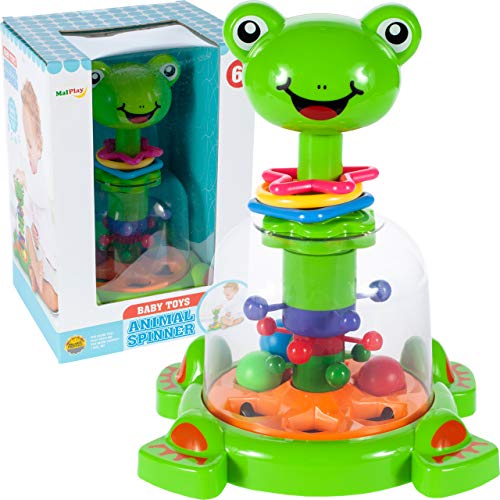 MalPlay Baby Lernspielzeug Frosch Spielzeug | Schiebekugeln Motorikspielzeug Aktivitätsspielzeug | Mehrfarbig | Geschenk für Babys und Kinder ab 6 Monaten von MalPlay