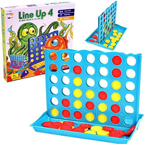 MalPlay Bingo Line Up Spiel | 4 in Einer Reihe | Familienspiel | Partyspiel | Gesellschaftsspiel für die ganze Familie ab 3 Jahren | geeignet für 2 Spieler von MalPlay