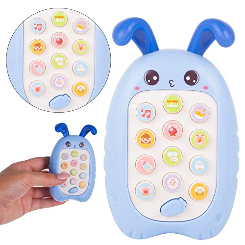 MalPlay Interaktives Lernspielzeug Telefon Handy Smartphone Hase-Kaninchen ab 10 Monaten Baby Kleinkind von MalPlay