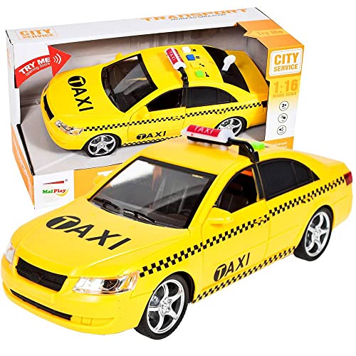 MalPlay Interaktives gelbes NY Taxi Spielzeug Auto Yellow Cab Wagen Fahrzeug mit Firktionsantrieb und verschiedenen Geräusche ab 3 Jahren MalPlay Interaktives gelbes NY Taxi Spielzeug Auto Yellow Cab Wagen Fahrzeug mit Firktionsantrieb und verschiedenen Geräusche ab 3 Jahren von MalPlay