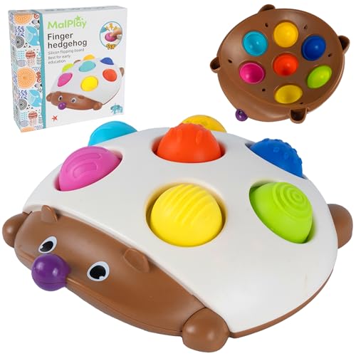 MalPlay Silikon Pop it Sensory Spielzeug, Stressabbau Motorikspielzeug, Angst und Stress Relief Fidget Toy, bunter Igel, Kinder und Baby ab 6 Monaten MalPlay Silikon Pop it Sensory Spielzeug, Stressabbau Motorikspielzeug, Angst und Stress Relief Fidget Toy, bunter Igel, Kinder und Baby ab 6 Monaten von MalPlay