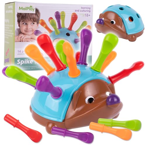 MalPlay Sortierer Rätsel Igel Lernpuzzle Früherziehung Zahlen Spielzeug Montessori für Kinder ab 6 Monaten von MalPlay