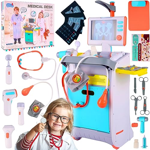 Malplay Arztspielzeuge Set Little Doctor Arztwagen Röntgengerät Stellung des Arztes Rollenspiel Kleiner Arzt Set Kinder ab 3 Jahren von MalPlay