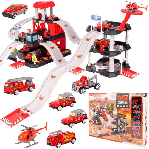 Malplay Parkhaus Autohaus Beweglicher Aufzug 6X Metall Autos Hubschrauber DIY ab 3 Jahren Geschenk Malplay Parkhaus Autohaus Beweglicher Aufzug 6X Metall Autos Hubschrauber DIY ab 3 Jahren Geschenk von MalPlay