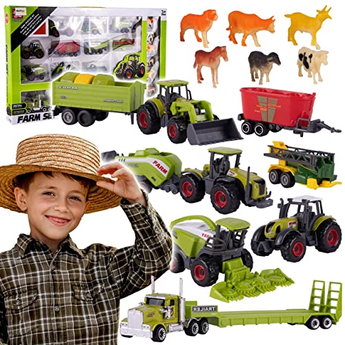 Malplay Traktor Set Spielzeug mit Zubehören Landmaschinen für Kinder Mähdrescher Bagger, Traktor, Erntemaschine ab 3 Jahre Malplay Traktor Set Spielzeug mit Zubehören Landmaschinen für Kinder Mähdrescher Bagger, Traktor, Erntemaschine ab 3 Jahre von MalPlay