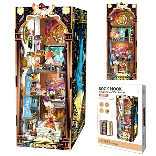 Malau - Book Nook Mystical Magical Power – außergewöhnliches Design mit Licht, Miniatur-Haus-Set, DIY, Diorama, 3D-Puzzle, für Bibliothek, Büro, zum Platzieren zwischen Büchern Malau - Book Nook Mystical Magical Power – außergewöhnliches Design mit Licht, Miniatur-Haus-Set, DIY, Diorama, 3D-Puzzle, für Bibliothek, Büro, zum Platzieren zwischen Büchern von Malau