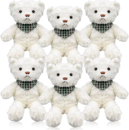 Malloom 6 Stück Weiße Teddybären 30 cm Kleine Kuscheltiere mit Schal Niedliche Plüschbären als Geschenk zur Babyparty, zum Kindergeburtstag, zu Ostern, zum Valentinstag oder zur Abschlussfeier Malloom 6 Stück Weiße Teddybären 30 cm Kleine Kuscheltiere mit Schal Niedliche Plüschbären als Geschenk zur Babyparty, zum Kindergeburtstag, zu Ostern, zum Valentinstag oder zur Abschlussfeier von Malloom