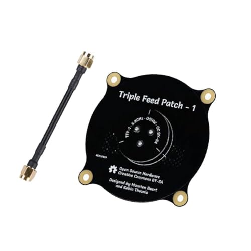 Malloy 5.8GHz Triple Feed Patch Antenne RP SMA Richtantenne mit Zirkular Polarisiertem Signal für FPV Fatshark-Brillen RC-Drohne Ersatzteile und Zubehör von Malloy