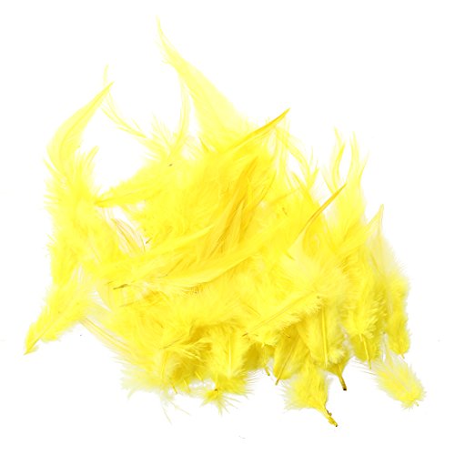 Malloy 50 gefaerbte Federn Fuer 10-15 cm - gelb von Malloy