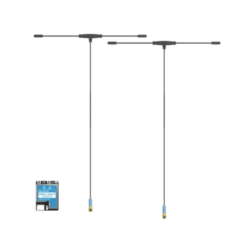 Malloy ELRS Diversity-Empfänger ELRS 900 MHz 500 MW Diversity Rx mit 220 mm Doppelantenne für FPV B von Malloy