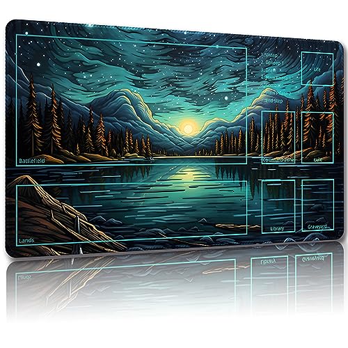 Malqiqi Magic Mat 61 x 35,6 cm, rutschfest, rechteckig, 2 mm dick, MTG & TCG Playmat, Mauspad von Malqiqi