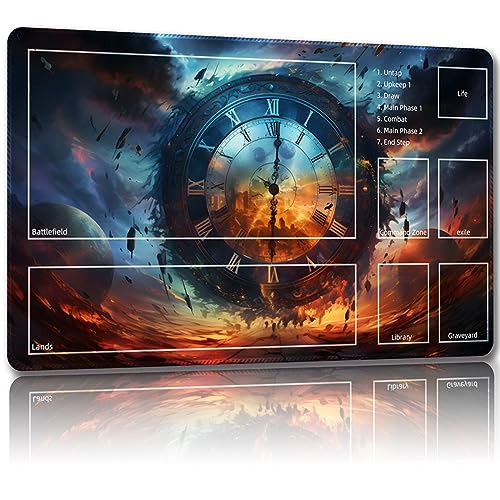 Malqiqi Magic Mat 66 - 61 x 14 Zoll Spielmatte mit Zonen, kostenlose Aufbewahrungstaschen für MTG, TCG & Brettspiele von Malqiqi