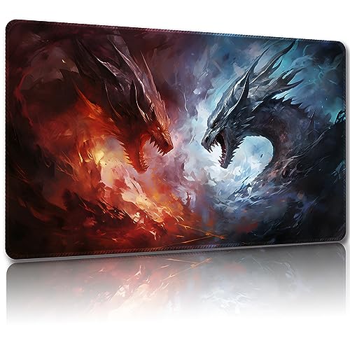 Malqiqi Spielmatte für MTG mit kostenlosen Aufbewahrungstaschen, 61 x 35,6 cm, Spielmatte für TCG und Brettspiele, Mauspad, Schreibtischunterlage (Magic Mat 56, regulär) von Malqiqi