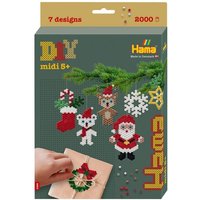 Hama 3455 - DIY Bügelperlen Midi 5+, Motiv Weihnachtszauber, Geschenkpackung, 2000 Stück von Malte Haaning Plastic A/S, Dänemark