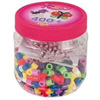 Hama 8791 - Bügelperlen, Dose mit 400 Maxi-Perlen und 2 Stiftplatten (Quadrat und Schmetterling) von Malte Haaning Plastic A/s