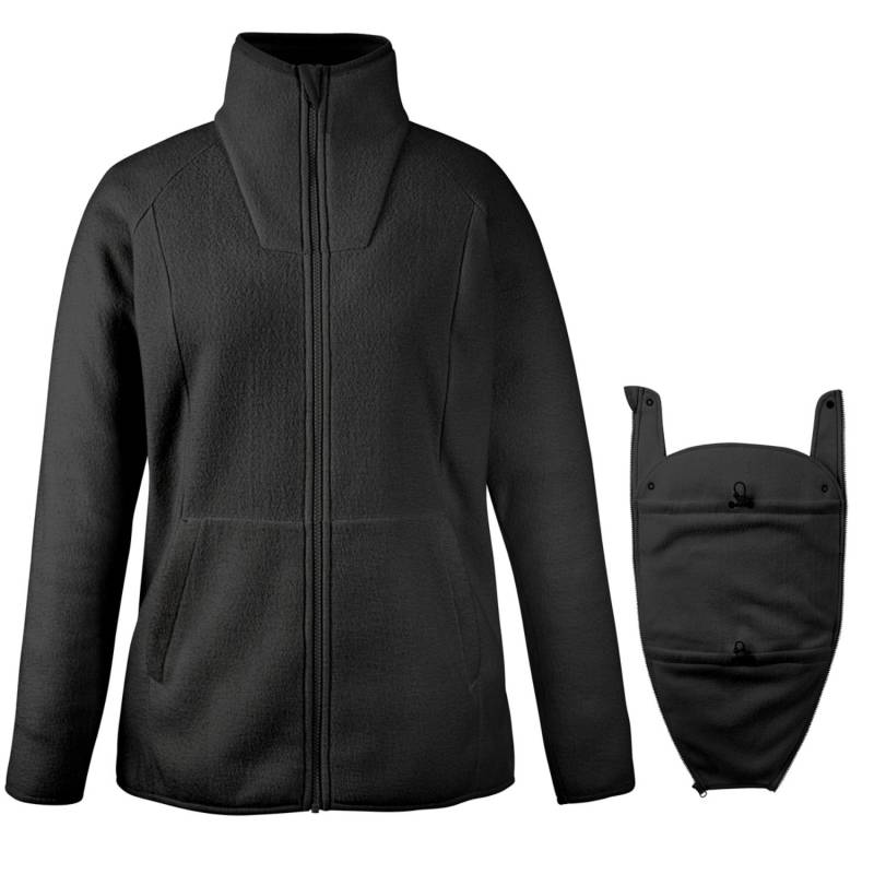 Mamalila Fleece-Tragejacke Basel - Schwarz XL von Mamalila