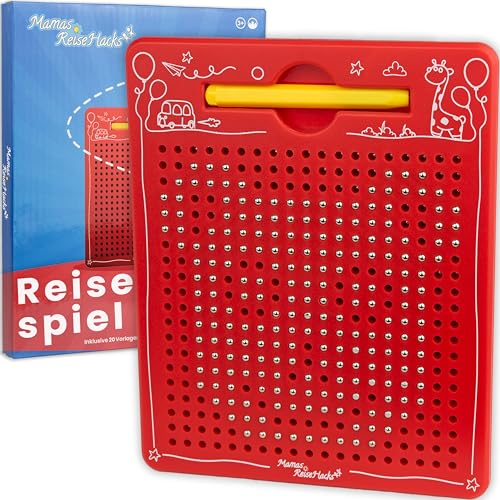 Mamas Reise Hacks Magnet Spiel für Kinder - Magnetische Zeichentafel [Beschäftigung Autofahrt und Flugzeug] Magisches Zeichenbrett Magnetspiel von Mamas Reise Hacks