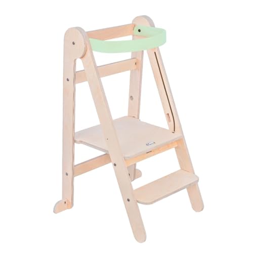 Mamatoyz 08FMINT Fold Mint Montessori-Lernturm, faltbarer Mehrzweck-Lernturm aus natürlichem Birkenholz mit 3 einstellbaren Höhen, keine scharfen Kanten, mit abgerundeten Kanten Mamatoyz 08FMINT Fold Mint Montessori-Lernturm, faltbarer Mehrzweck-Lernturm aus natürlichem Birkenholz mit 3 einstellbaren Höhen, keine scharfen Kanten, mit abgerundeten Kanten von Mamatoyz