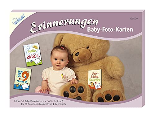 MAMMUT 129030 - 3D Erinnerungen Baby Fotokarten, 36 Erinnerungskarten für das erste Lebensjahr Ihres Babys, Meilensteinkarten für 1. Jahr für Jungen und Mädchen, Foto Karten ca. 10,5 x 14,8 cm MAMMUT 129030 - 3D Erinnerungen Baby Fotokarten, 36 Erinnerungskarten für das erste Lebensjahr Ihres Babys, Meilensteinkarten für 1. Jahr für Jungen und Mädchen, Foto Karten ca. 10,5 x 14,8 cm von Mammut Spiel & Geschenk