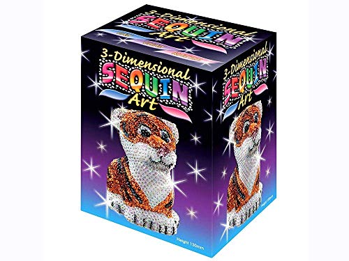 MAMMUT 8101122 - 3D Sequin Art Paillettenfigur Tiger, Steckform, Bastelset mit Styropor-Figur, Pailletten, Steckstiften, Perlen und Anleitung, für Kinder ab 8 Jahre MAMMUT 8101122 - 3D Sequin Art Paillettenfigur Tiger, Steckform, Bastelset mit Styropor-Figur, Pailletten, Steckstiften, Perlen und Anleitung, für Kinder ab 8 Jahre von Mammut Spiel & Geschenk