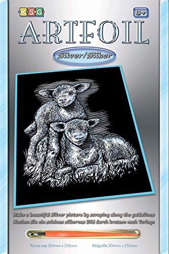 MAMMUT 8250538 - Artfoil, Kratzbild, Tiermotiv, Lämmchen, silber, Komplettset mit Kratzbild, Kratzmesser und Anleitung, Scraper, Scratch, glänzend, Kratzset für Kinder ab 8 Jahre MAMMUT 8250538 - Artfoil, Kratzbild, Tiermotiv, Lämmchen, silber, Komplettset mit Kratzbild, Kratzmesser und Anleitung, Scraper, Scratch, glänzend, Kratzset für Kinder ab 8 Jahre von Mammut Spiel & Geschenk