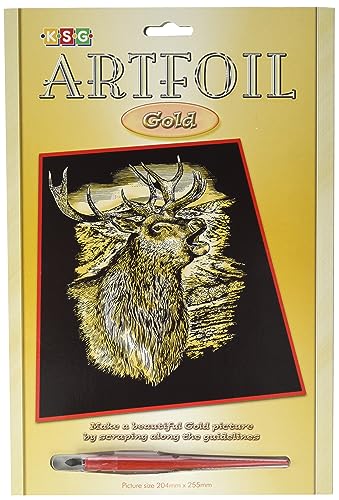 MAMMUT 8260536 - Artfoil, Kratzbild, Tiermotiv, Hirsch, gold, Komplettset mit Kratzbild, Kratzmesser und Anleitung, Scraper, Scratch, glänzend, Kratzset für Kinder ab 8 Jahre MAMMUT 8260536 - Artfoil, Kratzbild, Tiermotiv, Hirsch, gold, Komplettset mit Kratzbild, Kratzmesser und Anleitung, Scraper, Scratch, glänzend, Kratzset für Kinder ab 8 Jahre von Mammut Spiel & Geschenk